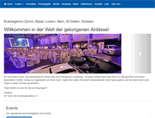 Tablet Screenshot of eventorganisation.ch